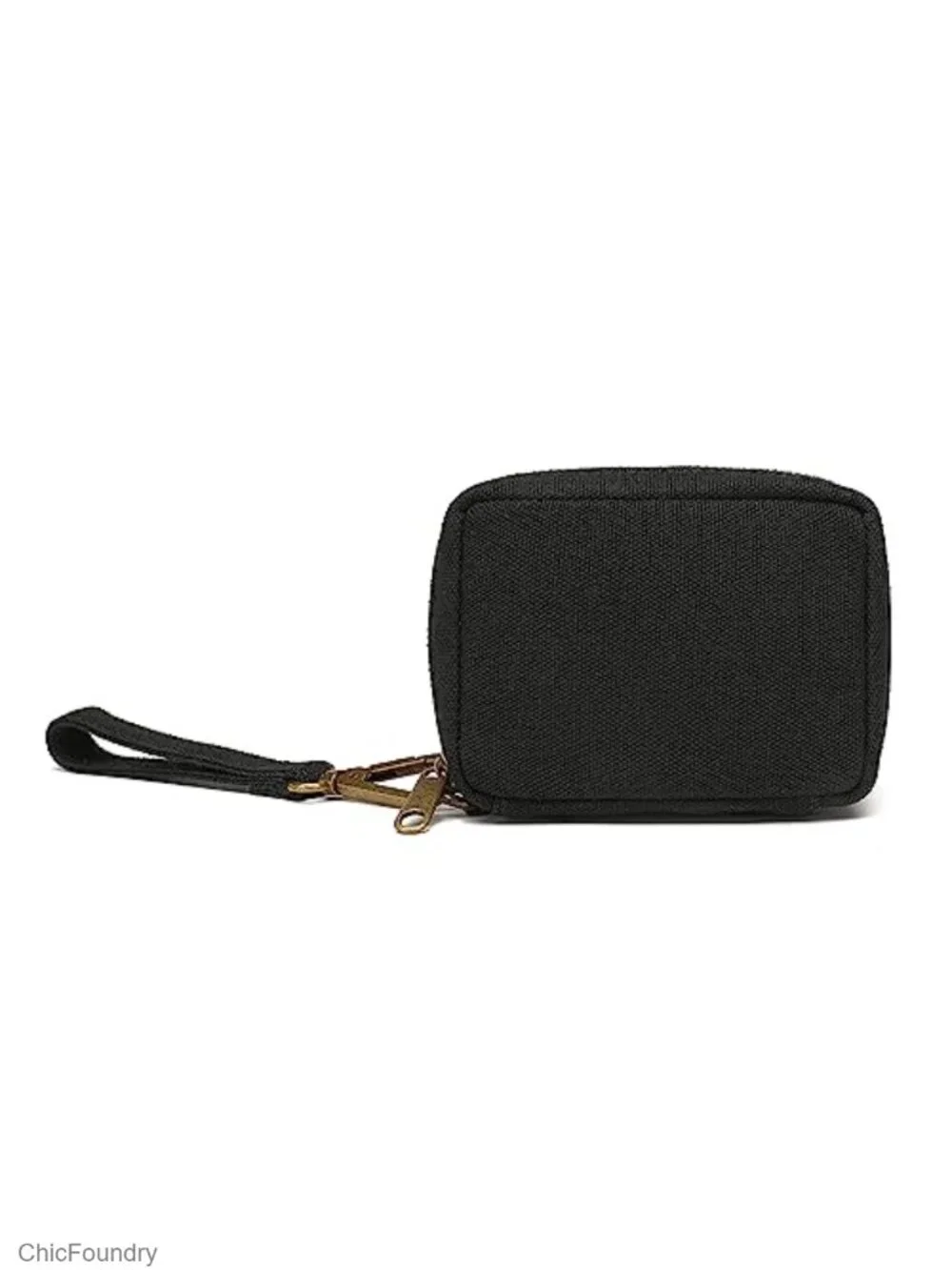 Canvas Wristlet Wallet with Detachable Strap for Travel and Everyday Use